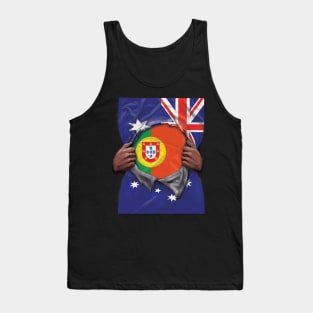 Portugal Flag Australian Flag Ripped - Gift for Portuguese From Portugal Tank Top